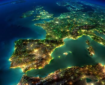 Ночная Европа